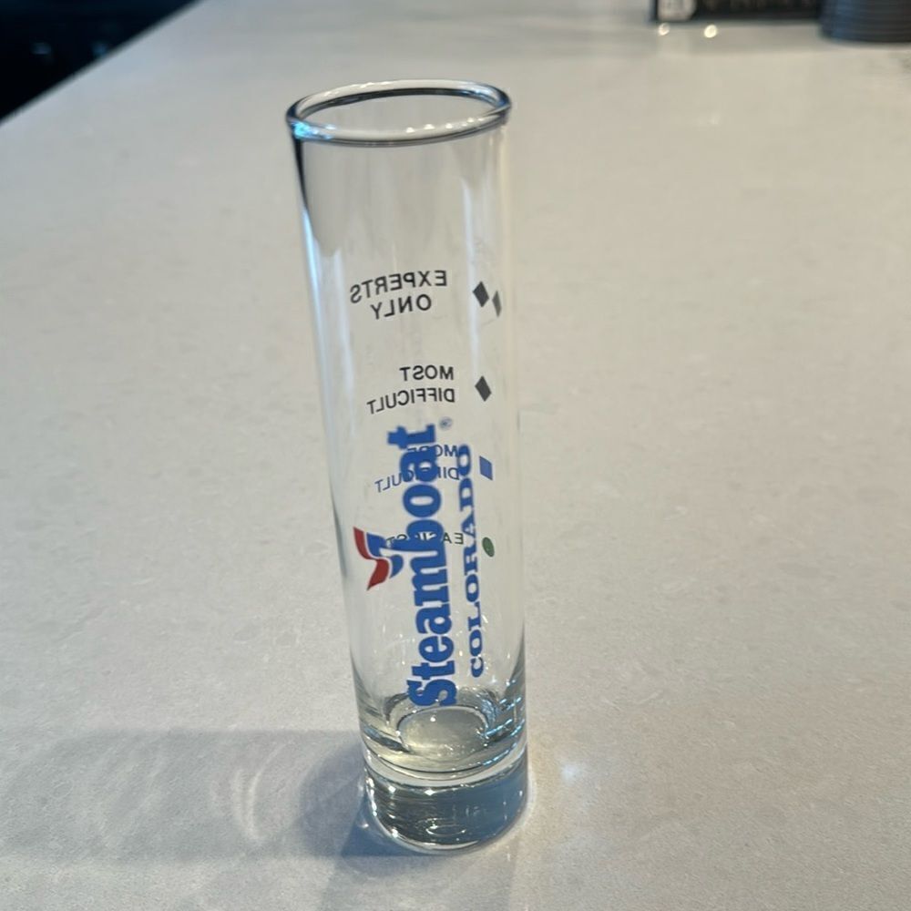 Steamboat Colorado shot glass easiest to experts only double black diamond gift?